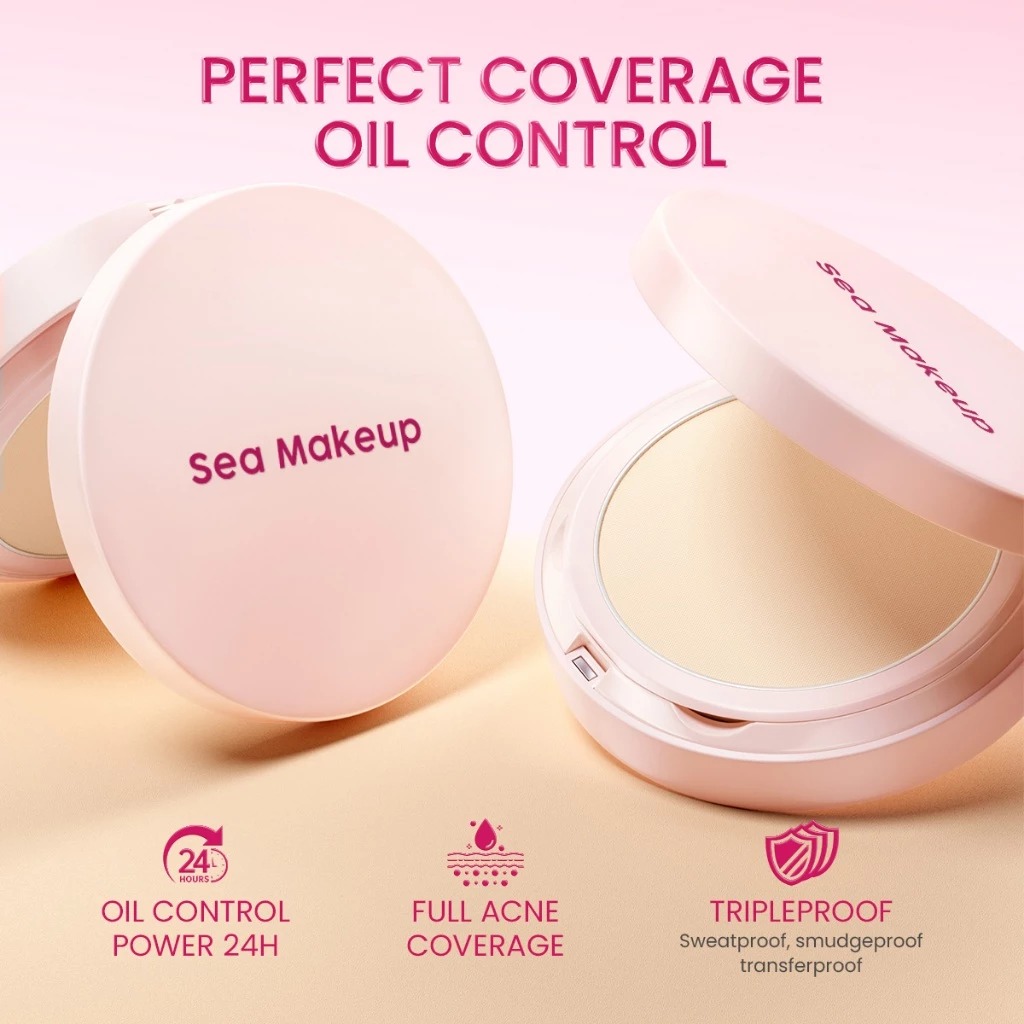 Sea Makeup Acne Cover & Smooth Two Way Cake 9gr - Vanilla Milk