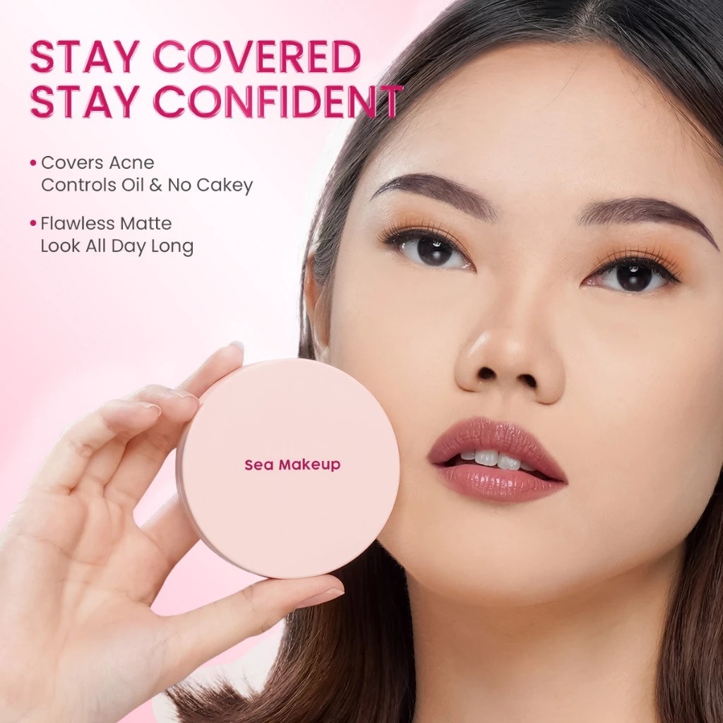 Sea Makeup Acne Cover & Smooth Two Way Cake 9gr - Vanilla Milk