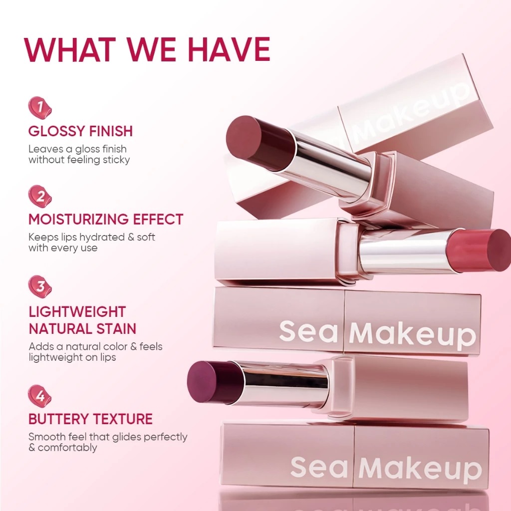 Sea Makeup Gleam Luster Tinted Lip Balm 4.5gr - Aurora Sea Makeup Gleam Luster Tinted Lip Balm 4.5gr - Aurora