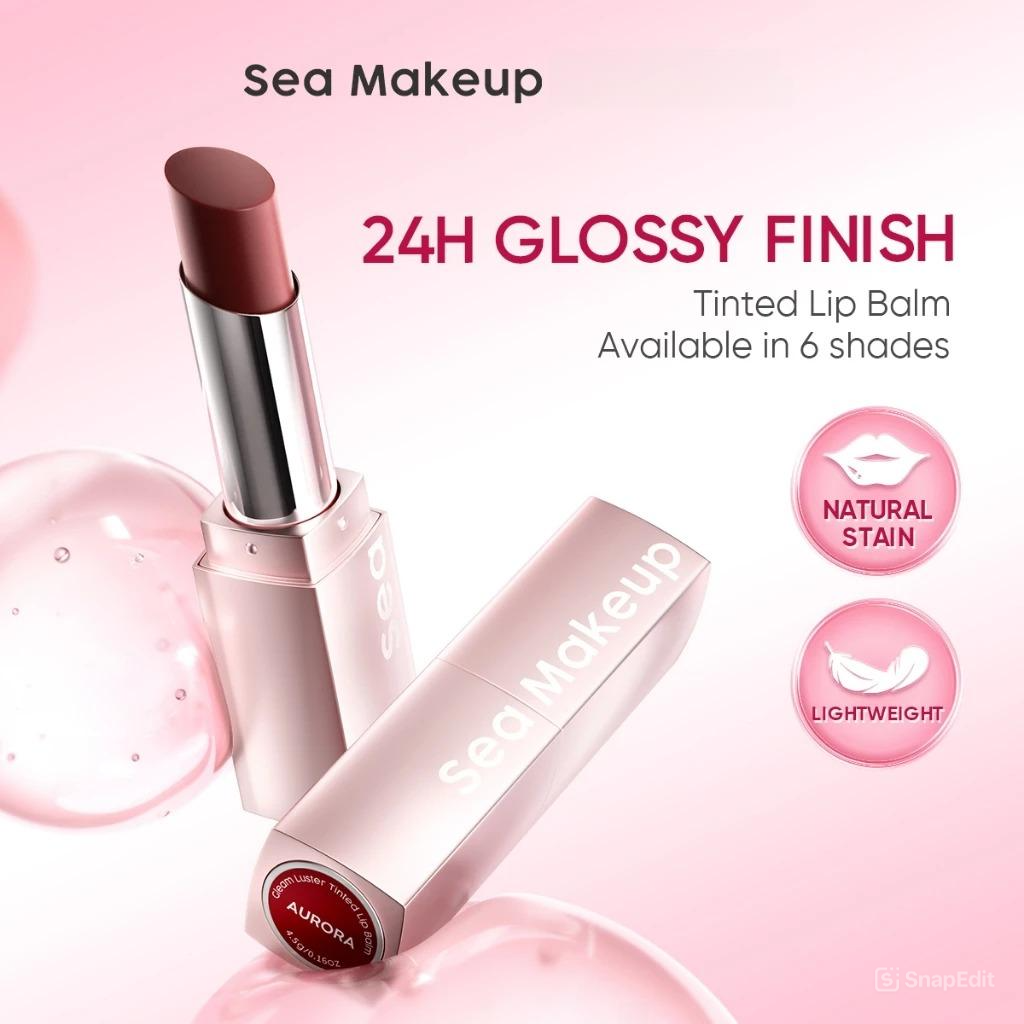 Sea Makeup Gleam Luster Tinted Lip Balm 4.5gr - Avery