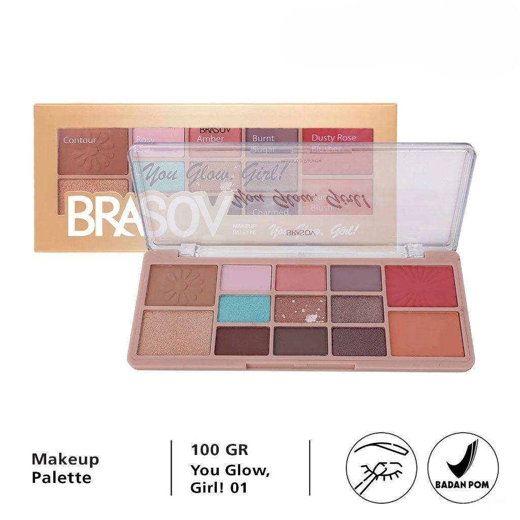 Brasov Makeup Pallete Eyeshadow Blush On - 01 You Glow, Girl! Brasov Makeup Pallete Eyeshadow Blush On - 01 You Glow, Girl!