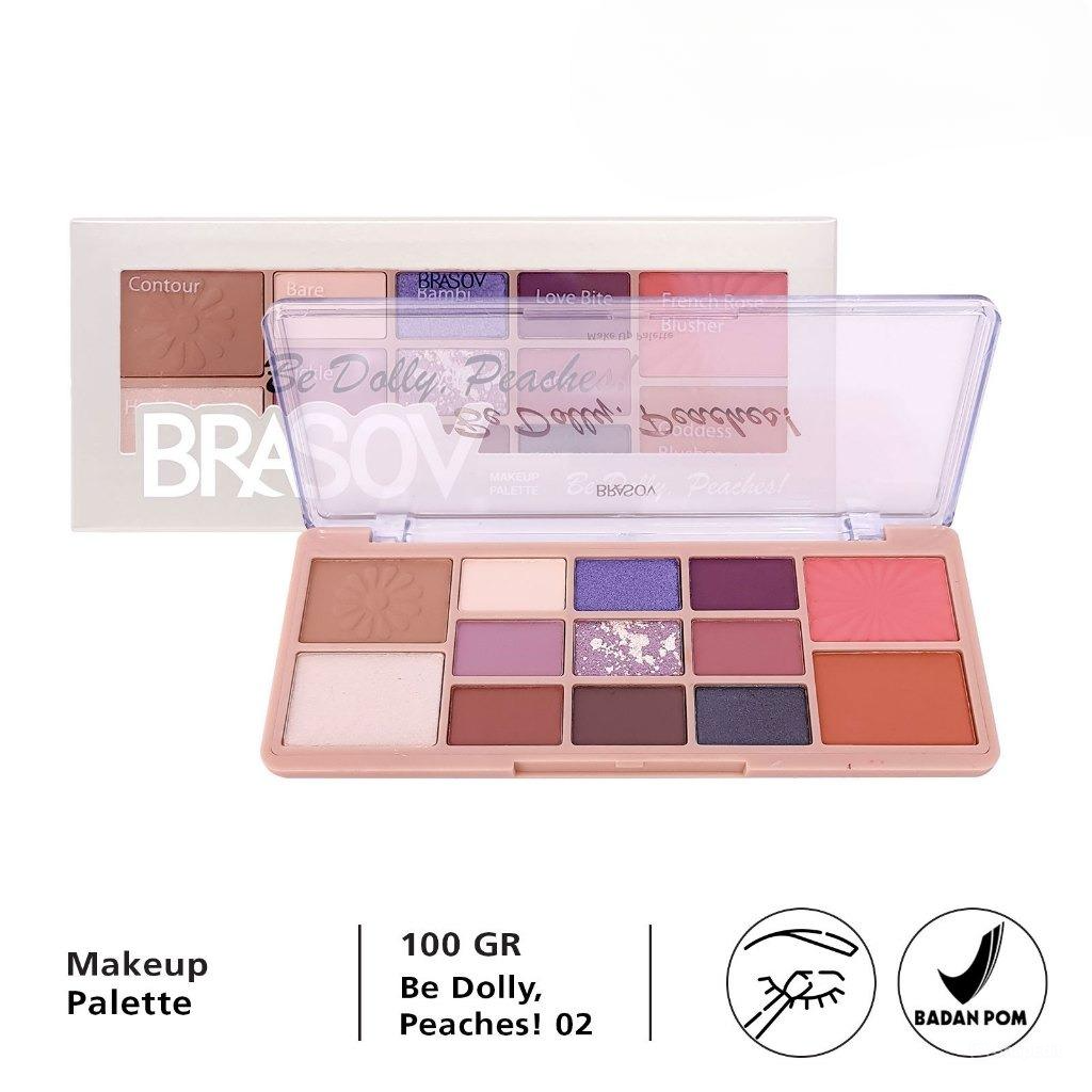 Brasov Makeup Pallete Eyeshadow Blush On - 02 Be Dolly, Peaches! Brasov Makeup Pallete Eyeshadow Blush On - 02 Be Dolly, Peaches!