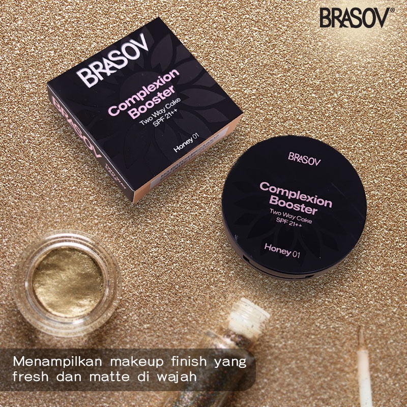 Brasov Complexion Booster Two Way Cake SPF21++ 8,5gr - 02 Almond Brasov Complexion Booster Two Way Cake SPF21++ 8,5gr - 02 Almond