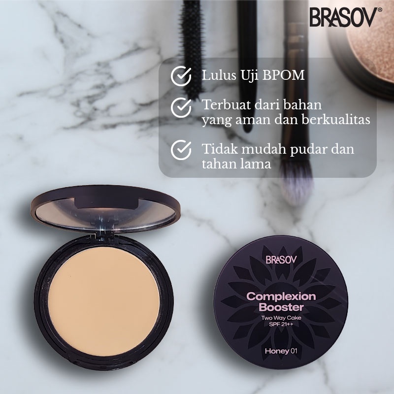 Brasov Complexion Booster Two Way Cake SPF21++ 8,5gr - 02 Almond Brasov Complexion Booster Two Way Cake SPF21++ 8,5gr - 02 Almond