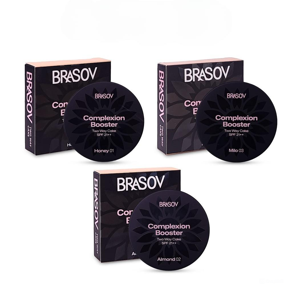 Brasov Complexion Booster Two Way Cake SPF21++ 8,5gr - 02 Almond Brasov Complexion Booster Two Way Cake SPF21++ 8,5gr - 02 Almond