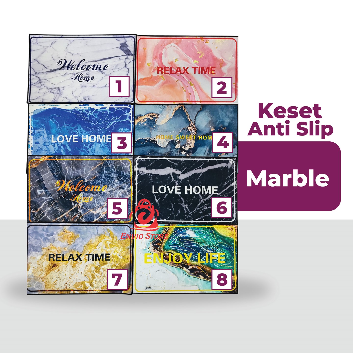 Keset Lantai Antislip Tufted Nylon 40 x 60cm