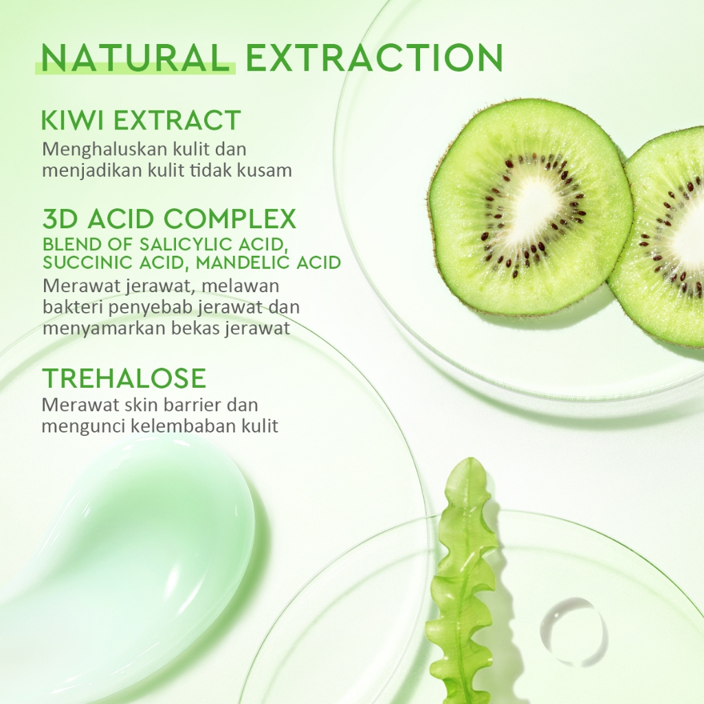 Glad 2 Glow Moisturizer - Kiwi 3D Acid Acne 30gr