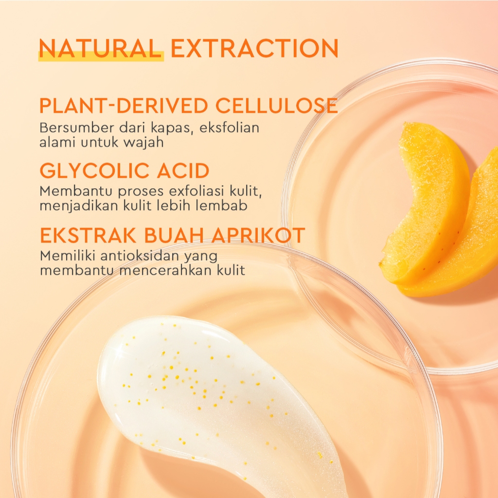 Glad 2 Glow Apricot Glycolic Acid Exfo Smooth Peeling Gel 50gr