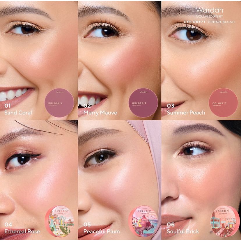 Wardah Colorfit Cream Blush 3gr - 04 Ethereal Rose