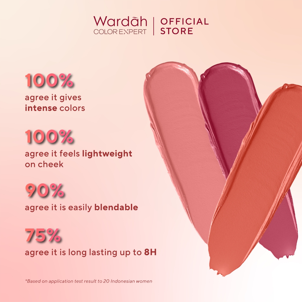 Wardah Colorfit Cream Blush 3gr - 05 Peaceful Plum