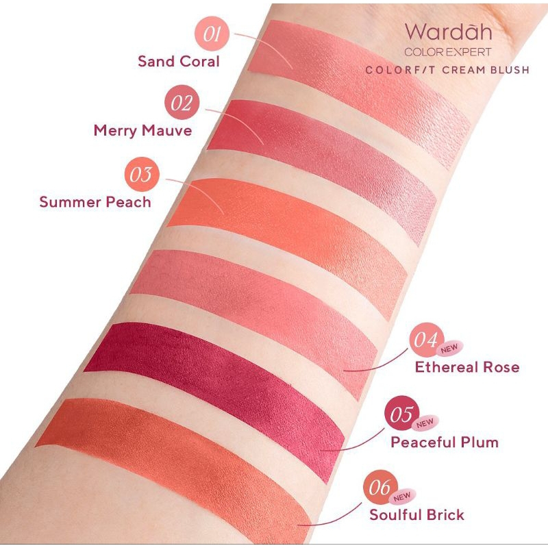 Wardah Colorfit Cream Blush 3gr - 06 Soulful Brick