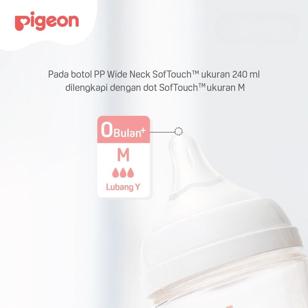 Pigeon Baby Bottle - PP Wide Neck SofTouch Nipple 160ml Kelinci (Umur 0+ Bulan) Botol Susu Bayi Pigeon Baby Bottle - PP Wide Neck SofTouch Nipple 160ml Kelinci (Umur 0+ Bulan) Botol Susu Bayi