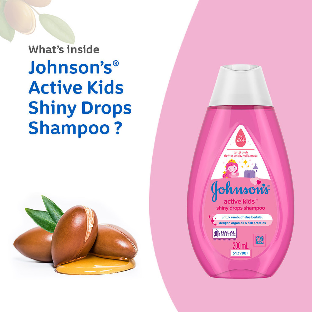Johnsons Baby Active Kids Shiny Drops Shampoo 200ml