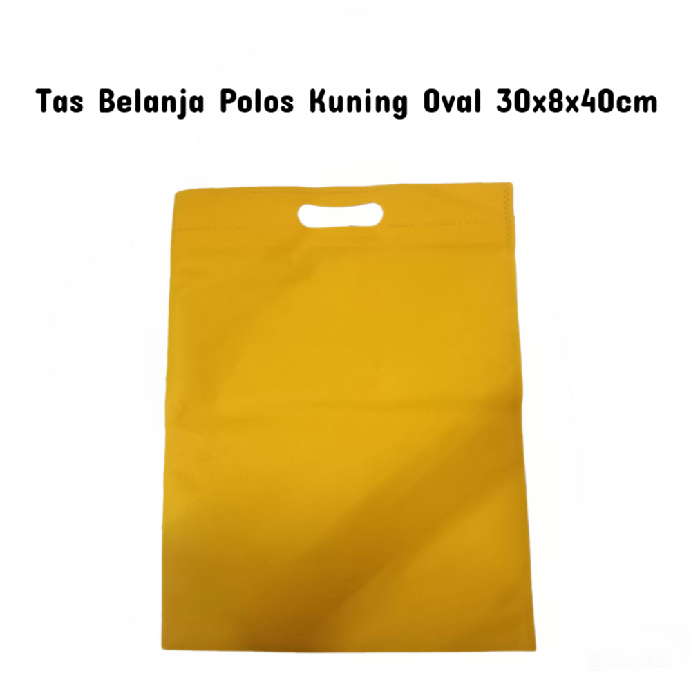 Tas Belanja Polos Kuning Oval 30x8x40cm Tas Belanja Polos Kuning Oval 30x8x40cm
