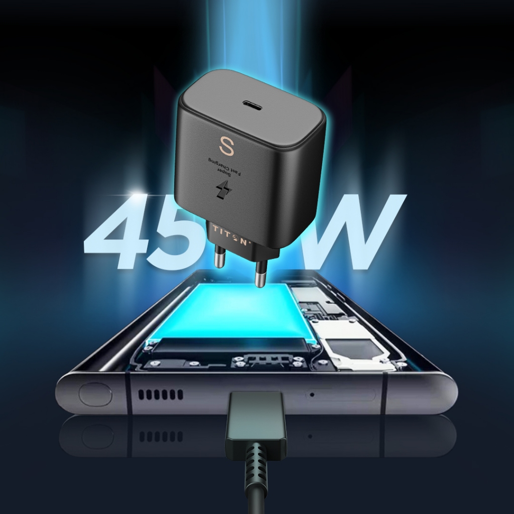 Titon Gen2 Travel Charger Samsung 45W + Kabel Type-C to Type-C