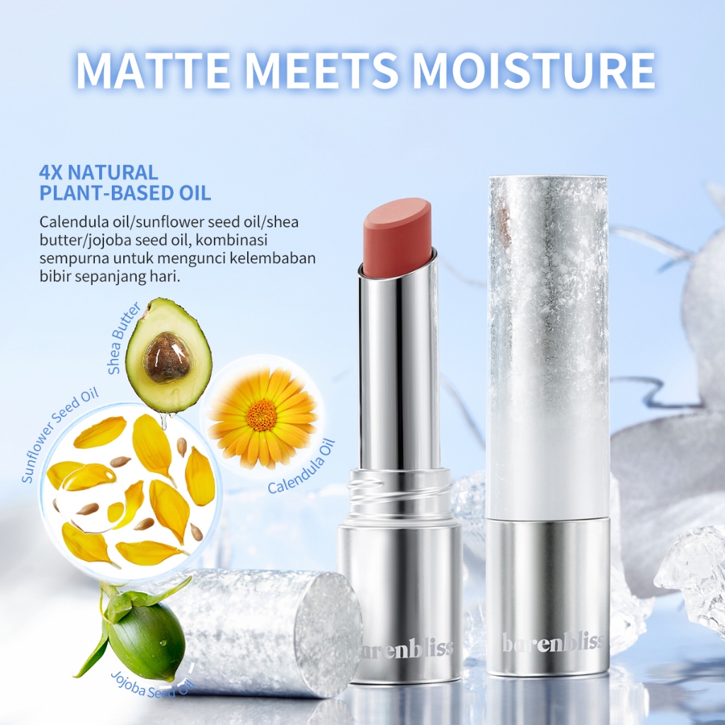 BNB Barenbliss No Gravity Transferproof Matte Lipstick 3gr - 01 Mercury Peach