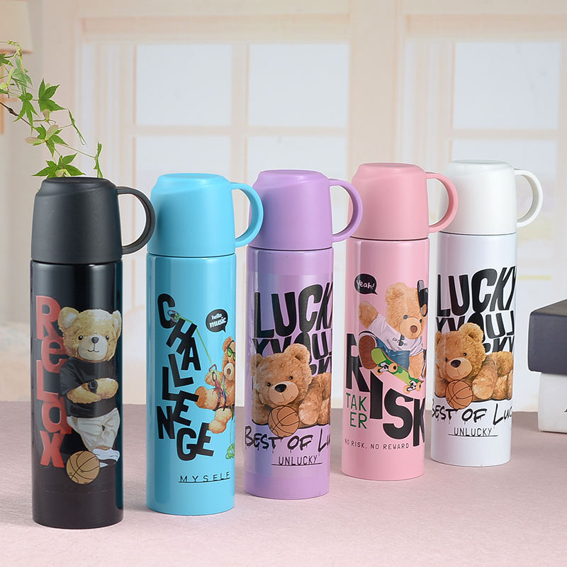 Termos Cangkir Motif Beruang 500mL (SD1157)