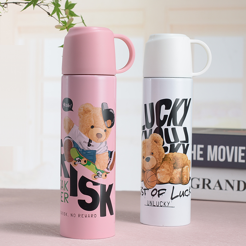 Termos Cangkir Motif Beruang 500mL (SD1157)