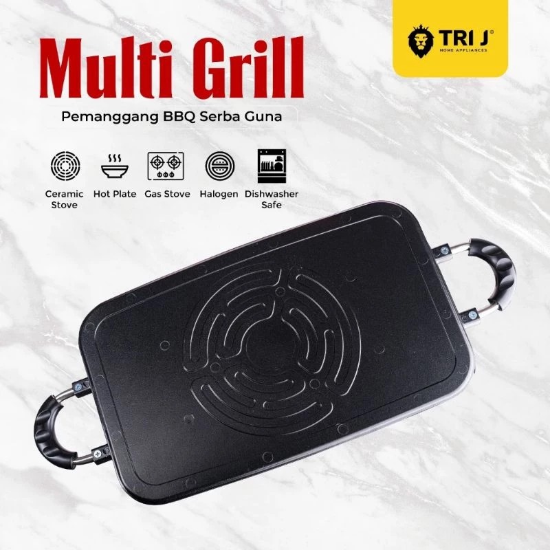 TRI J - Multi Grill Long BBQ Pan (Alat Pemanggang Serbaguna)