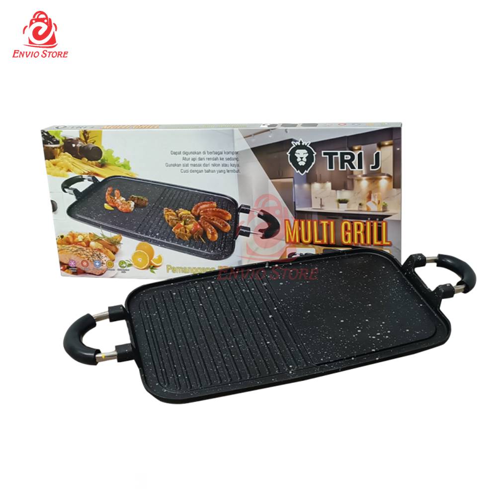 TRI J - Multi Grill Long BBQ Pan (Alat Pemanggang Serbaguna)