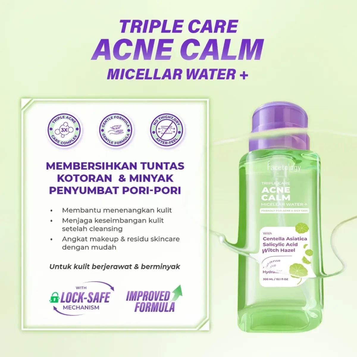 Facetology Triple Care Acne Calm Micellar Water+ 300ml