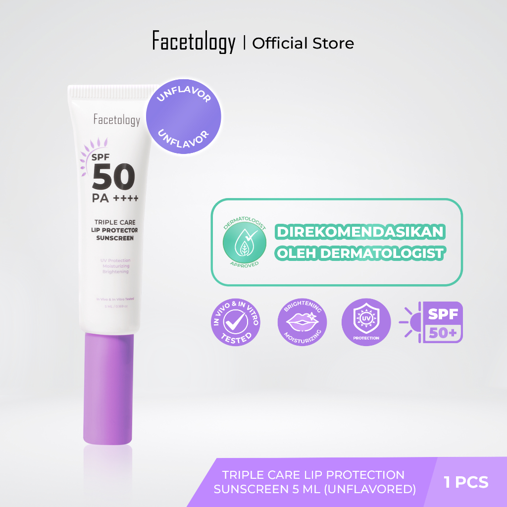 Facetology Triple Care Lip Protector Sunscreen 5ml - Unflavor Facetology Triple Care Lip Protector Sunscreen 5ml - Unflavor