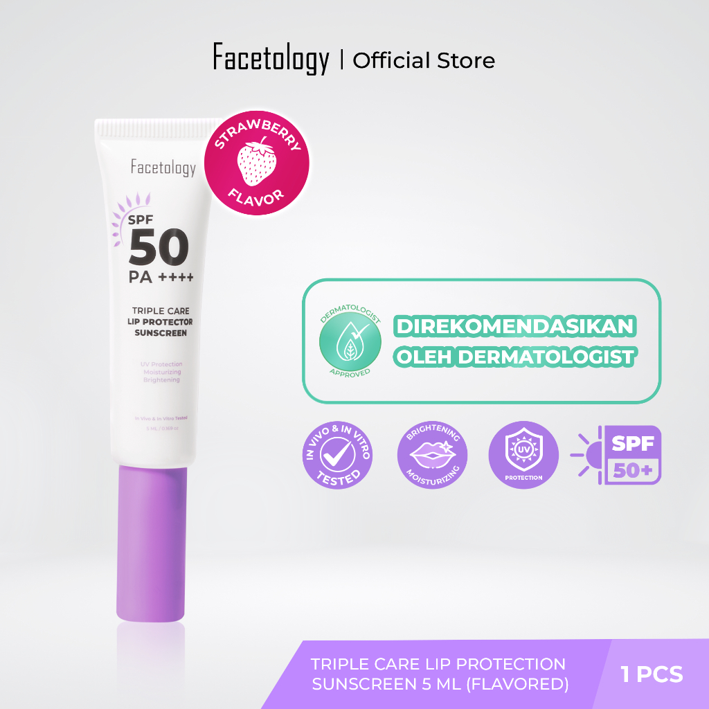 Facetology Triple Care Lip Protector Sunscreen 5ml - Flavor Facetology Triple Care Lip Protector Sunscreen 5ml - Flavor