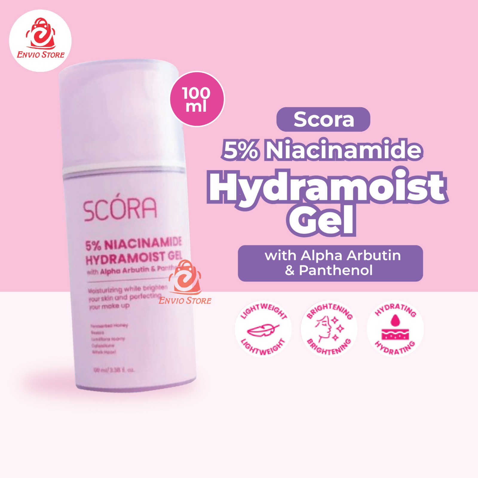 Scora 5% Niacinamide Hydramoist Gel with Alpha Arbutin & Panthenol 100ml