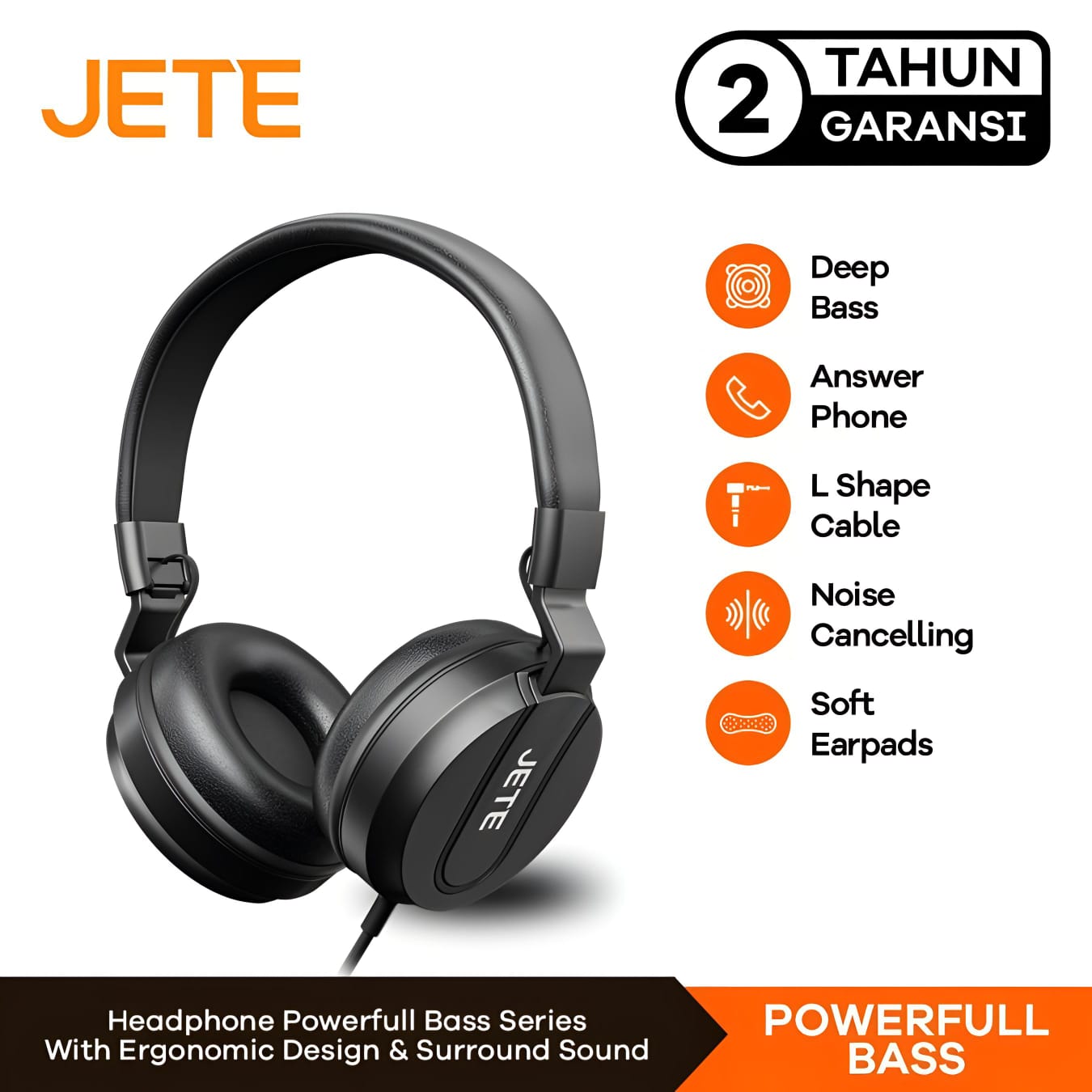 JETE Headphone Powerfull Bass with Noise Cancelling JETE Headphone Powerfull Bass with Noise Cancelling