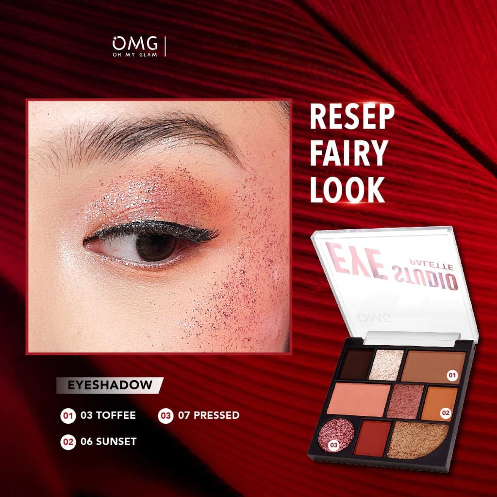 Oh My Glam Eye Studio Palette 8.5gr (Eyeshadow, Contour, Blush, Highlighter) (OMG)