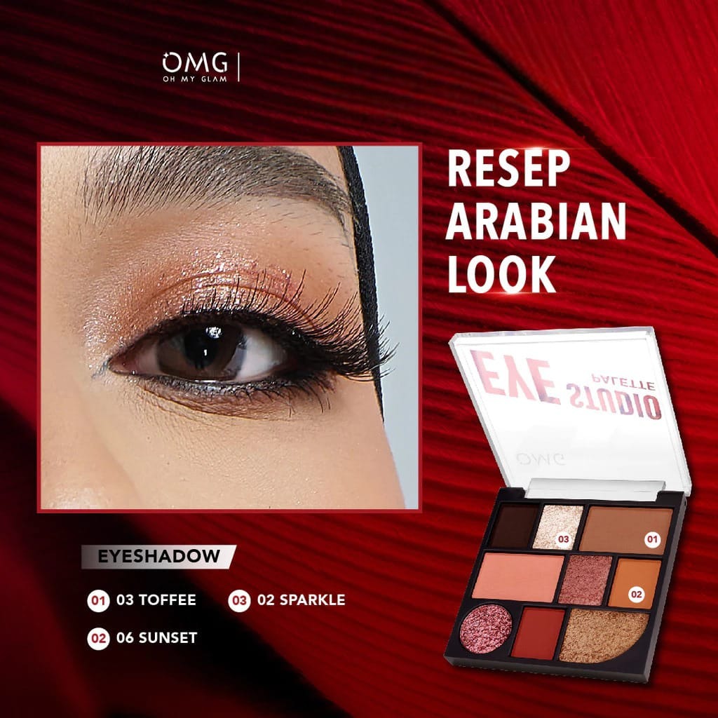 Oh My Glam Eye Studio Palette 8.5gr (Eyeshadow, Contour, Blush, Highlighter) (OMG)