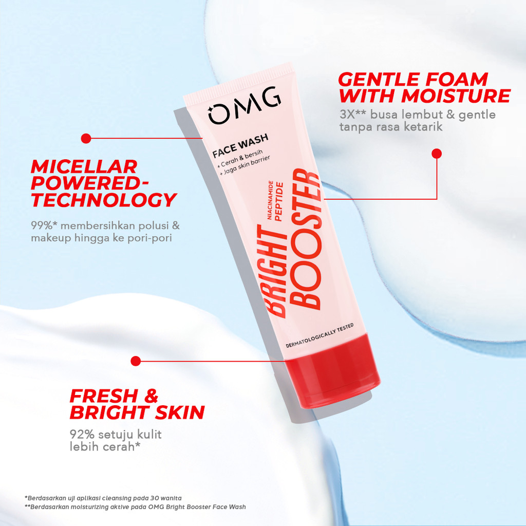 Oh My Glow Bright Booster Face Wash 100ml (OMG)