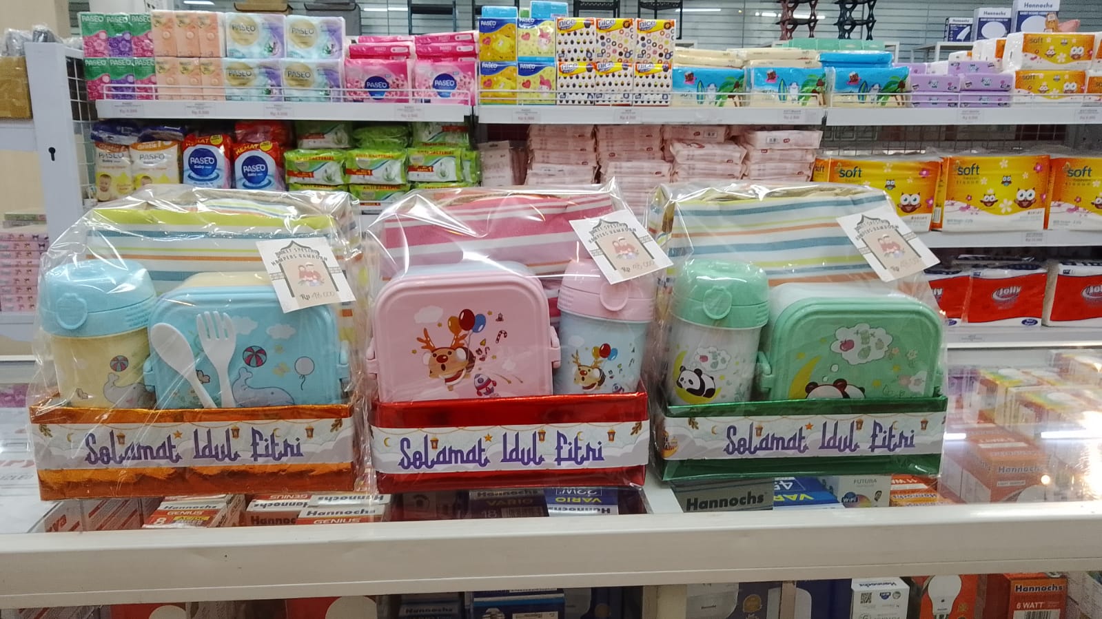 Hampers Set Makan 2in1 - Lunch Box 2in1 Pastel + Lunch Bag Salur