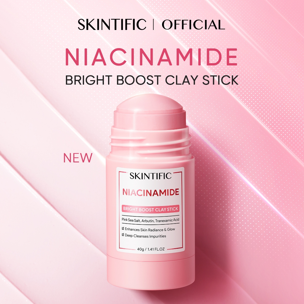 Skintific Niacinamide Bright Boost Clay Stick 40gr
