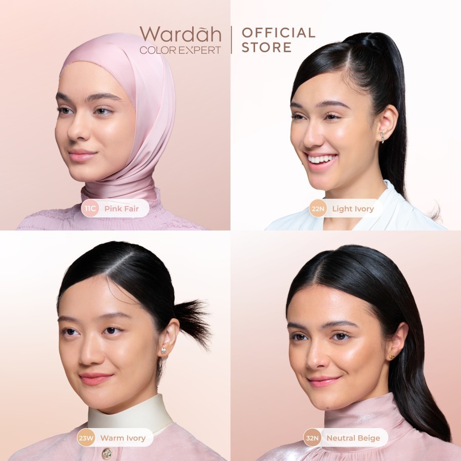 Wardah Colorfit Perfect Glow Cushion REFILL 15gr - 23W Warm Ivory