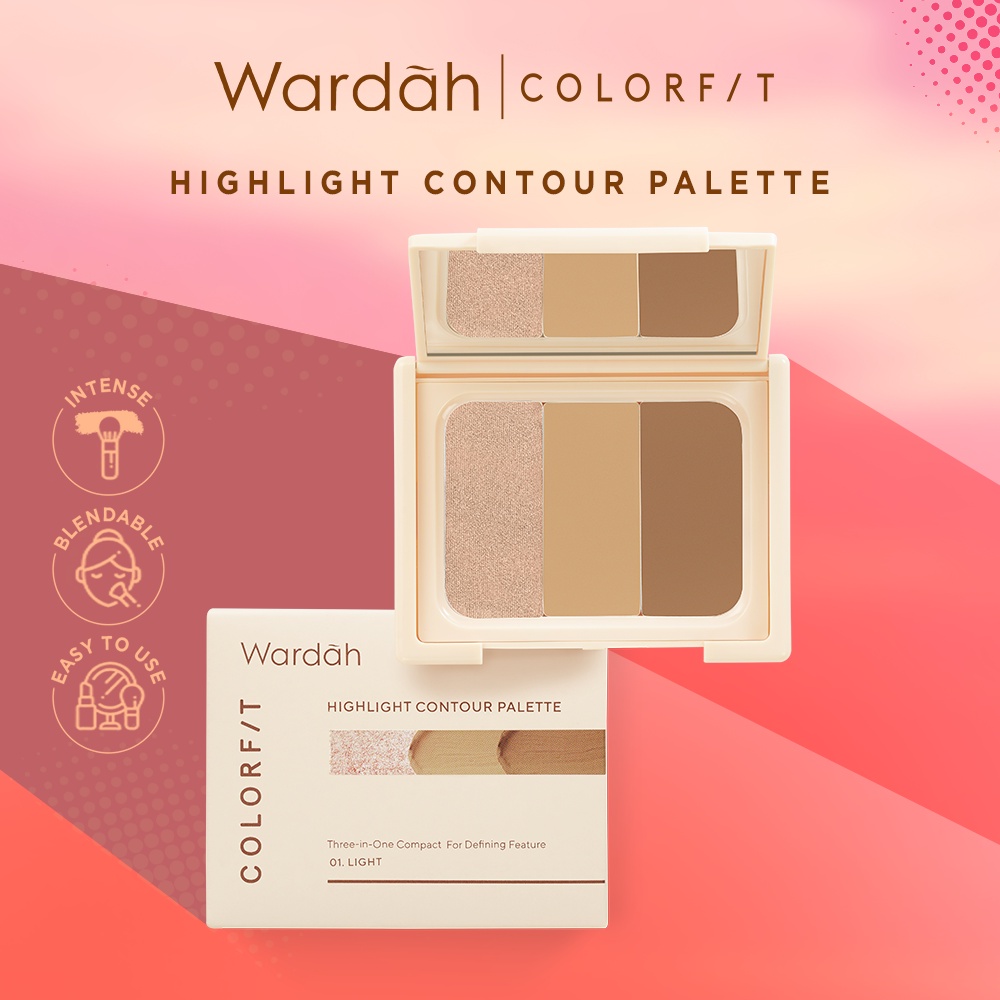 Wardah Colorfit Highlight Countour Palette 10.2gr - 01 Light Wardah Colorfit Highlight Countour Palette 10.2gr - 01 Light