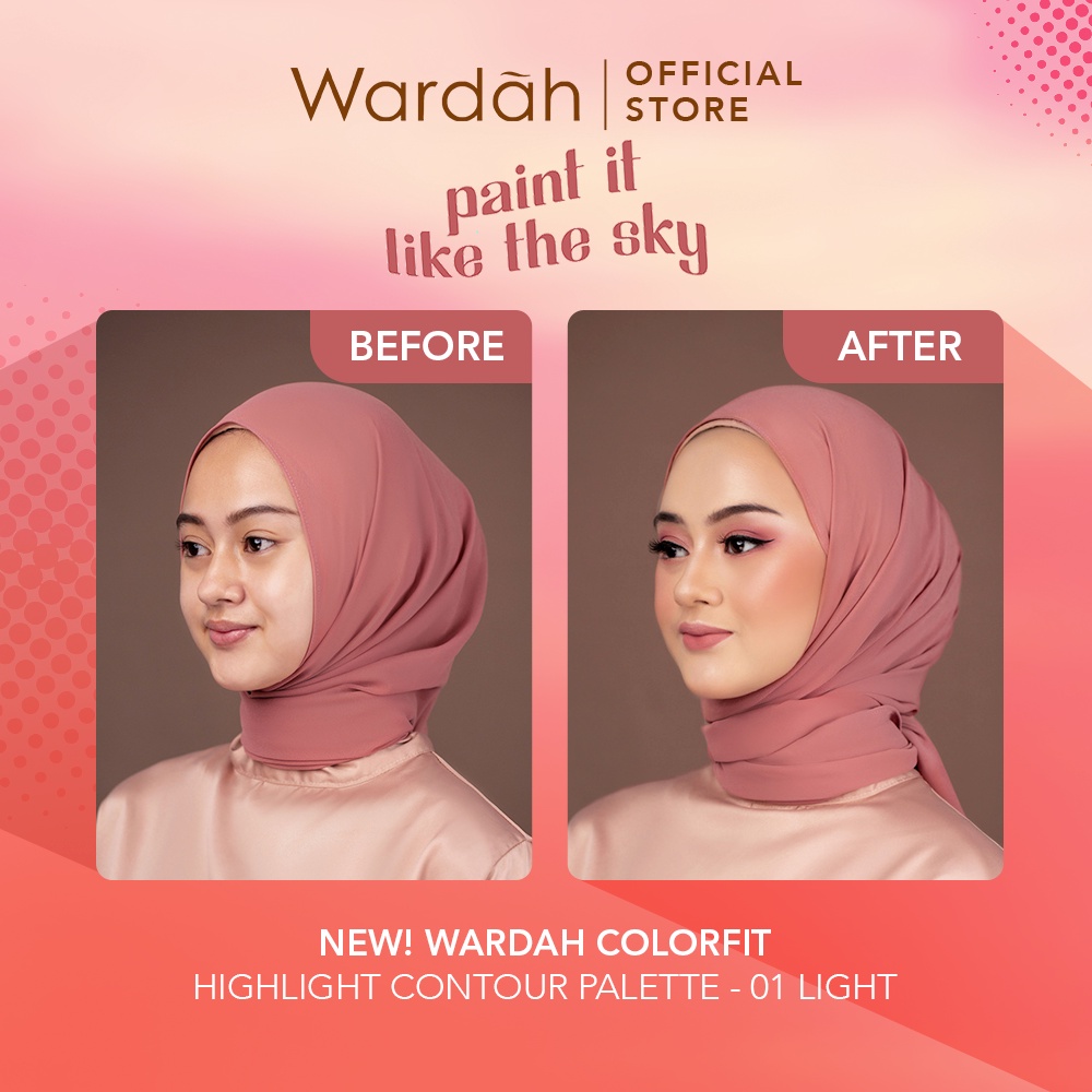 Wardah Colorfit Highlight Countour Palette 10.2gr - 01 Light Wardah Colorfit Highlight Countour Palette 10.2gr - 01 Light