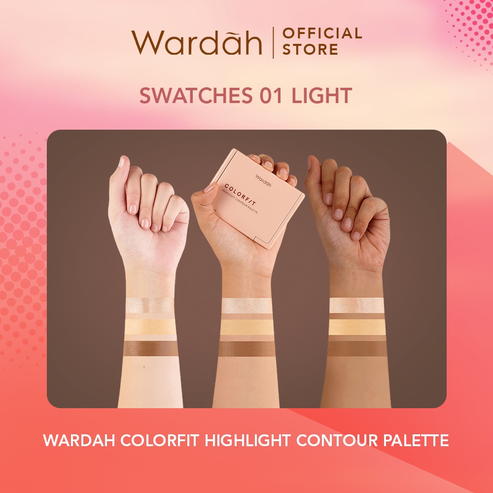 Wardah Colorfit Highlight Countour Palette 10.2gr - 01 Light Wardah Colorfit Highlight Countour Palette 10.2gr - 01 Light