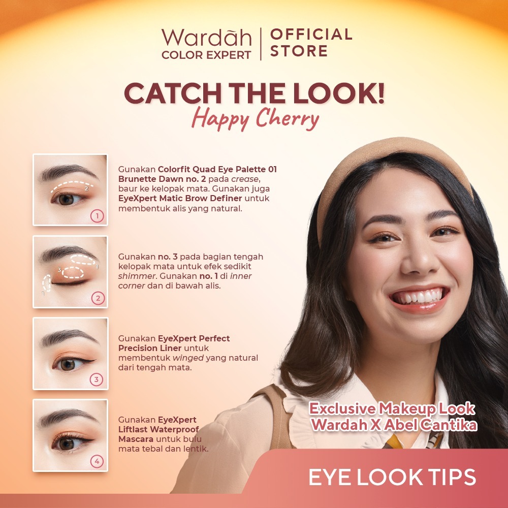 Wardah Colorfit Quad Eye Palette 6gr - 01 Brunette Dawn Wardah Colorfit Quad Eye Palette 6gr - 01 Brunette Dawn
