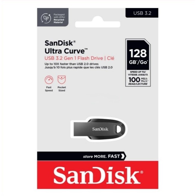 Sandisk Flashdisk Ultra Curve - 128GB USB 3.2 CZ550