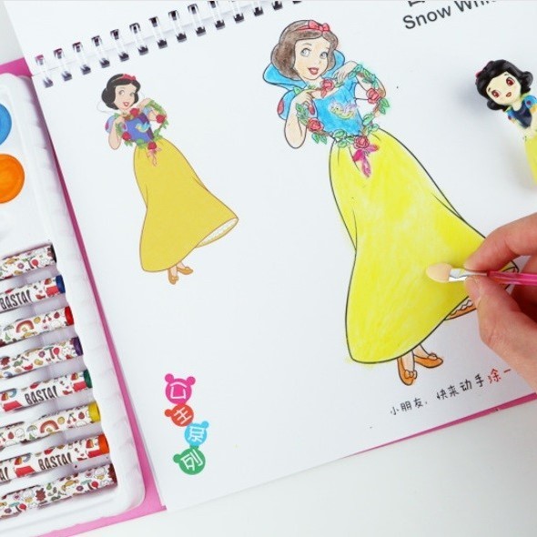 3D Coloring Book + Crayon Set - Alat Gambar Set