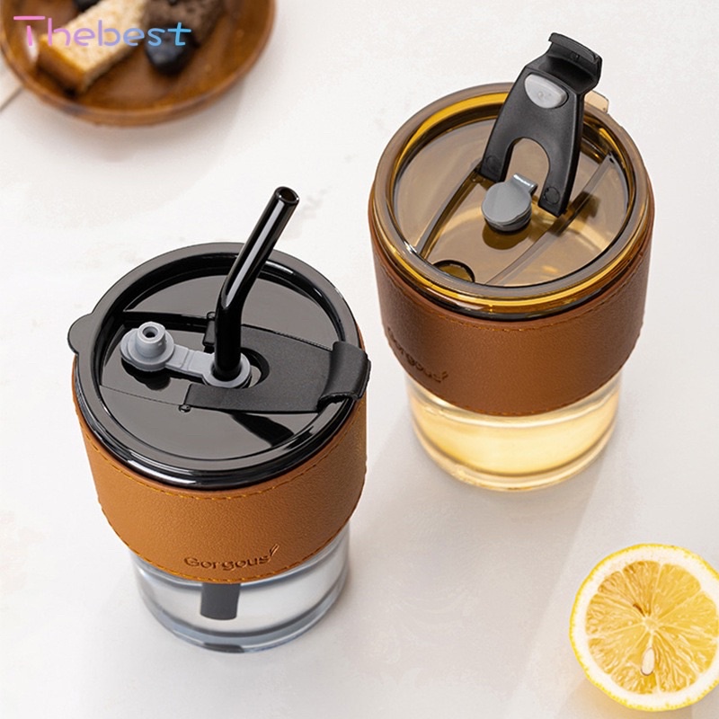Tumbler Cup Coffee + Sedotan + Holder Kulit 400ml (HA1577) Tumbler Cup Coffee + Sedotan + Holder Kulit 400ml (HA1577)