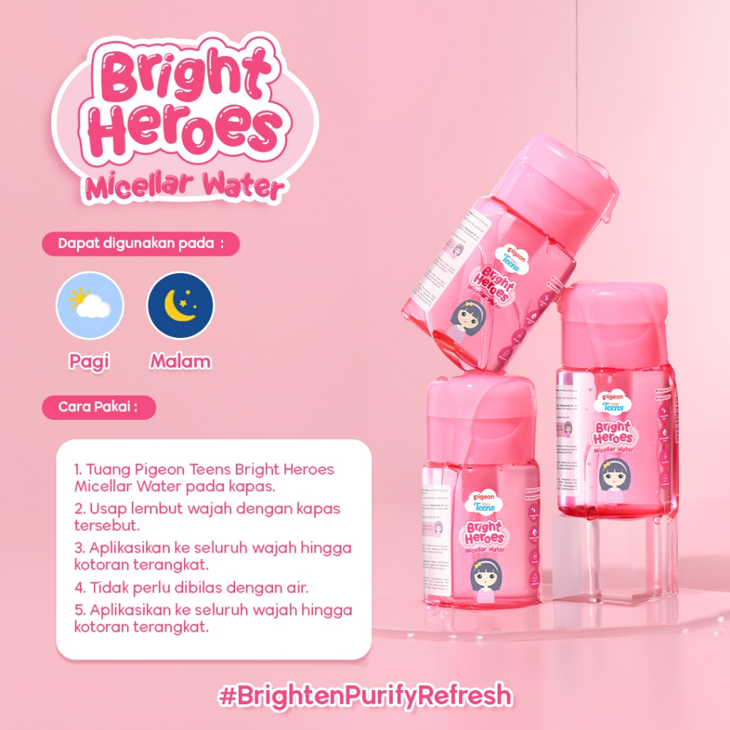 Pigeon Teens Micellar Water 100ml - Bright Heroes