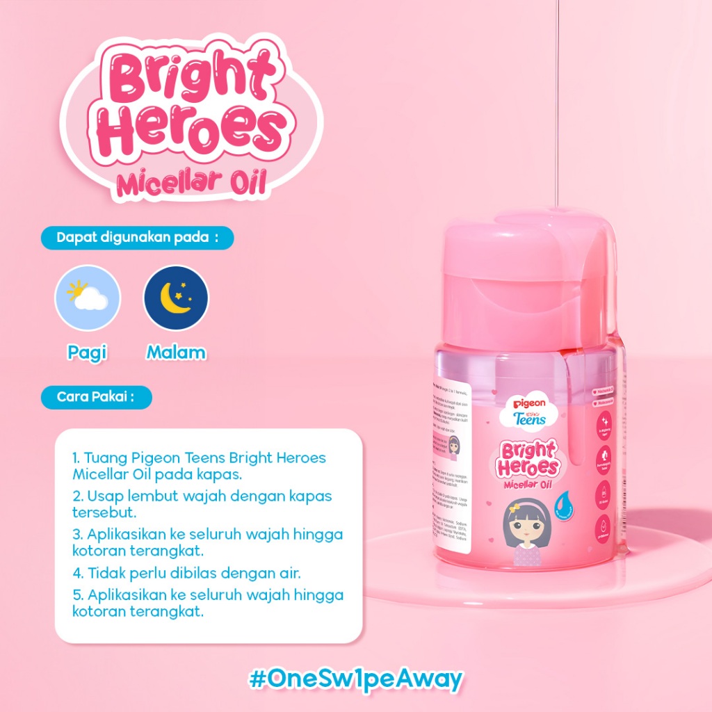 Pigeon Teens Micellar Oil 100ml - Bright Heroes