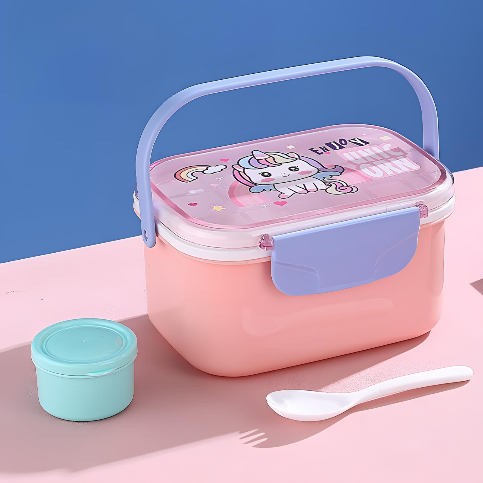 Lunch Box Susun Anak Karakter 2 Sekat 1600ml (Free Sendok + Tempat Kuah) (2572)