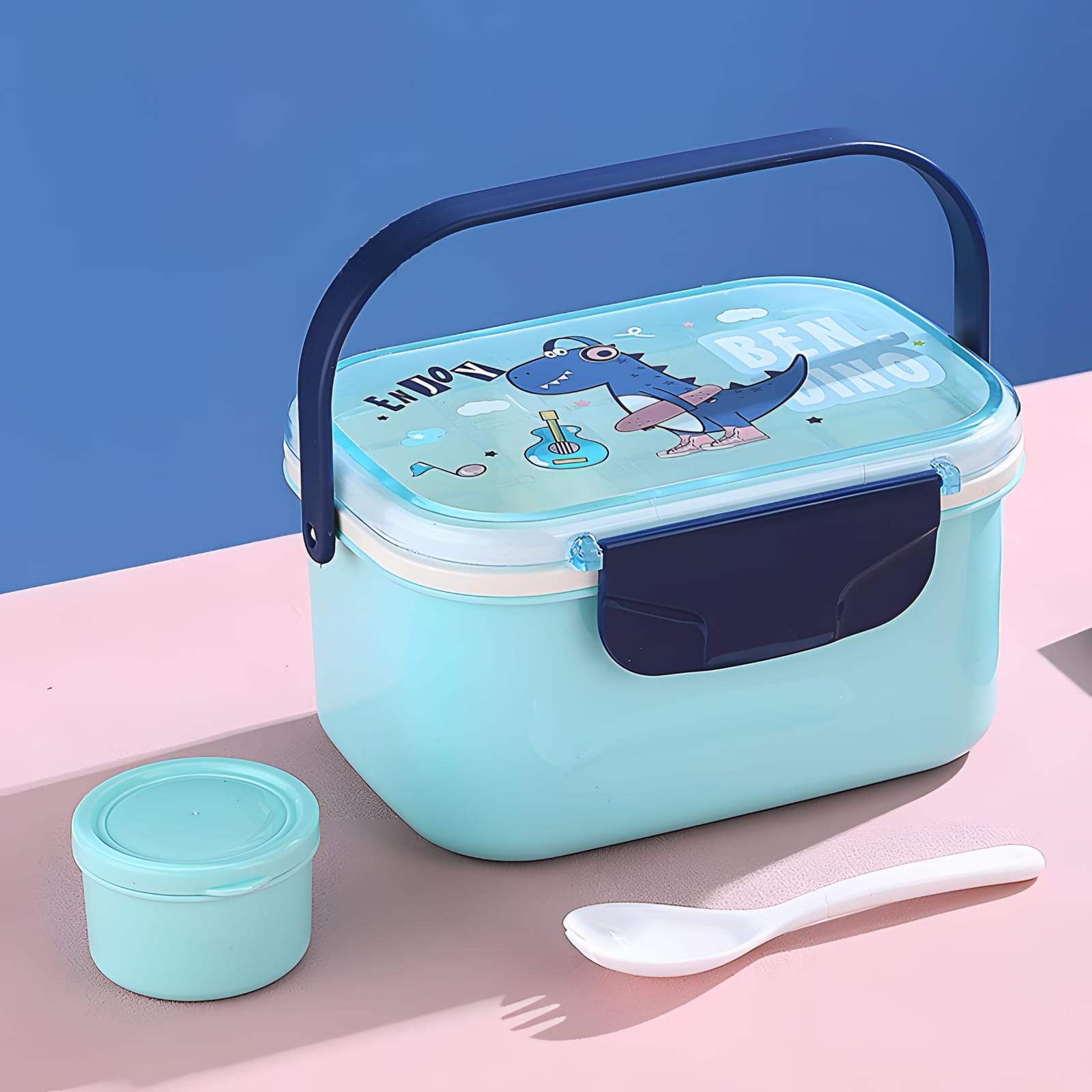 Lunch Box Susun Anak Karakter 2 Sekat 1600ml (Free Sendok + Tempat Kuah) (2572)
