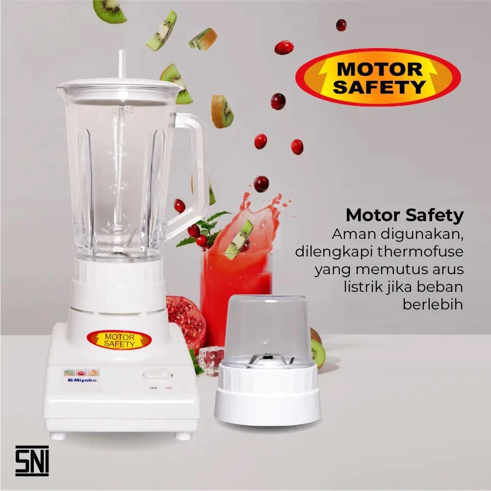 Miyako Blender Plastik 2in1 BL-101 PL (Blender Jus + Penggiling Kering) 1L