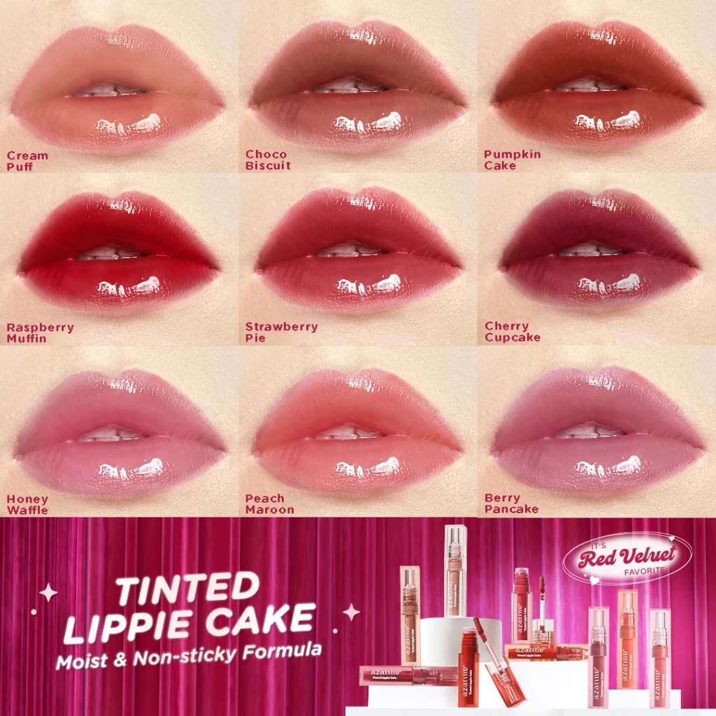 Azarine Tinted Lippie Cake 2.9ml - 09 Berry Pancake (SOFT MAUVE)