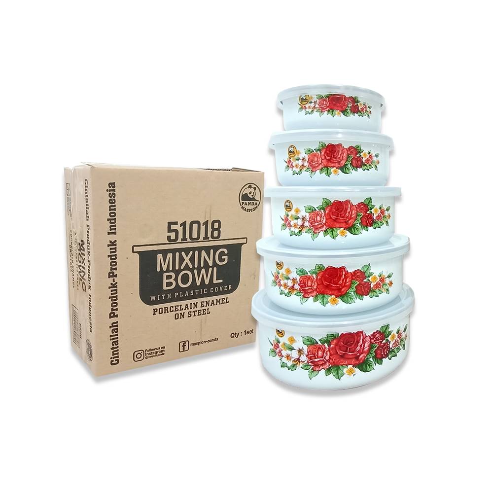 MASPION Mixing Bowl 5 Susun Bahan Enamel