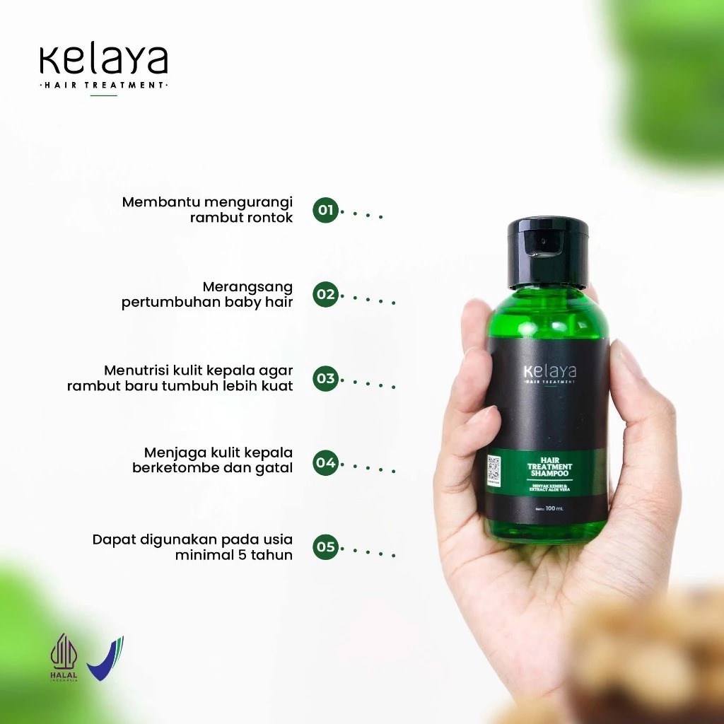 Kelaya Hair Treatment Shampoo 100ml - Minyak Kemiri & Extract Aloe Vera